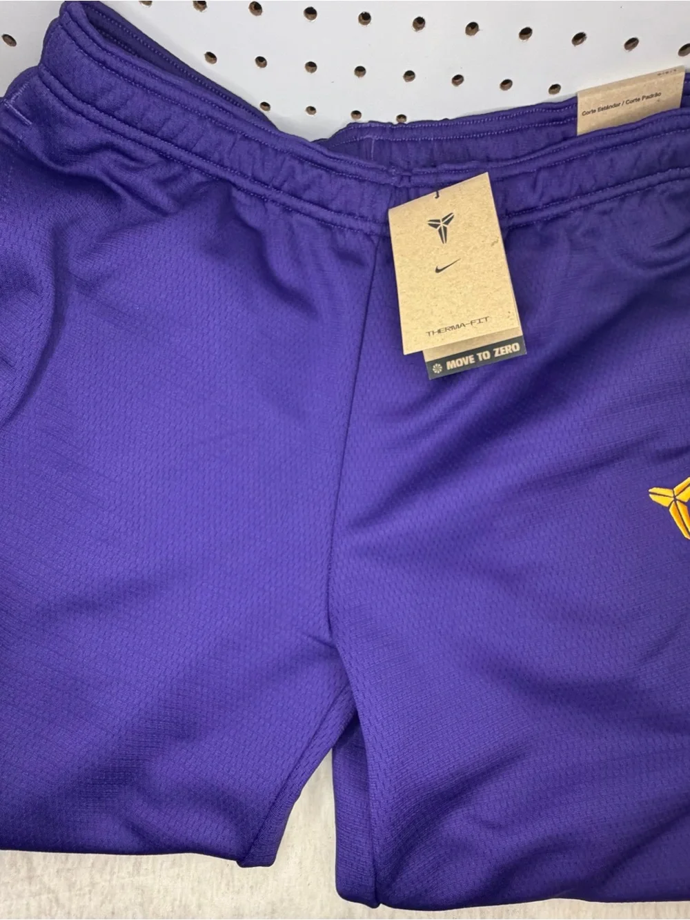 Nike Kobe Bryant Kids Therma-Fit Basketball Pants Youth L Purple Gold NWT